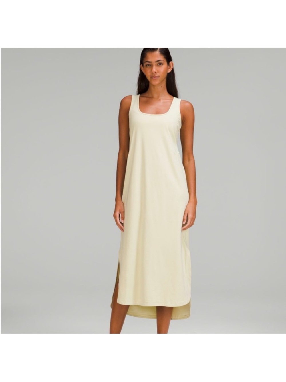 lululemon athletica Sleeveless Midi Tank Dress in Light Yellow